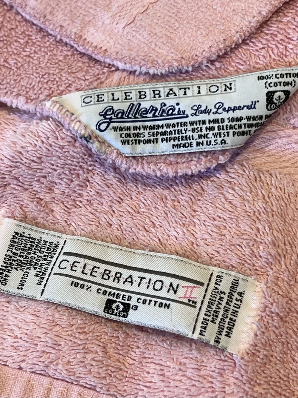Vintage Lady Pepperell Celebration Pink Cottagecore Towel Set